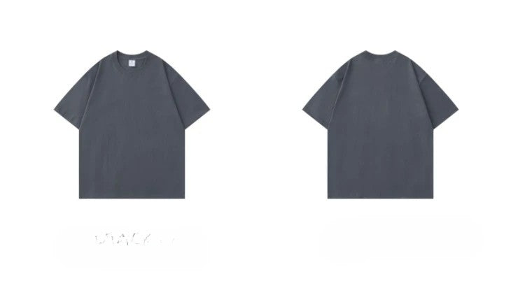 Camisas masculinas de manga curta 300g algodão