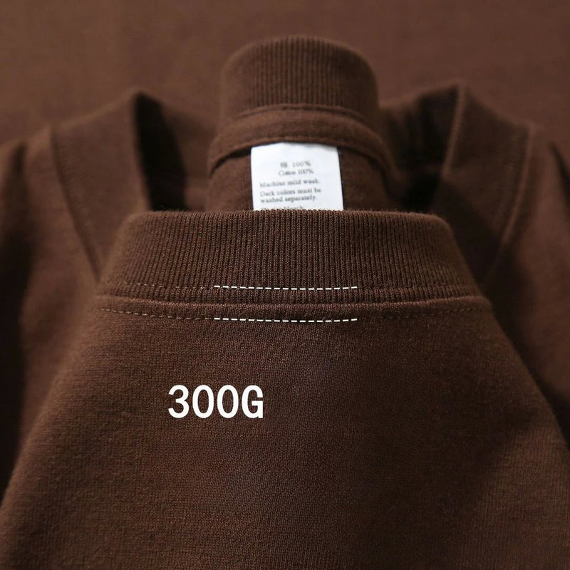 Camisas masculinas de manga curta 300g algodão